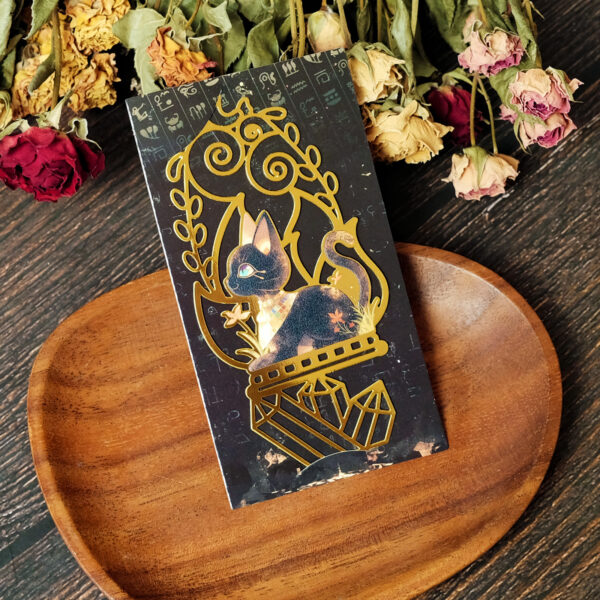 Vintage Metal Egyptian Cat Bookmark - Image 2