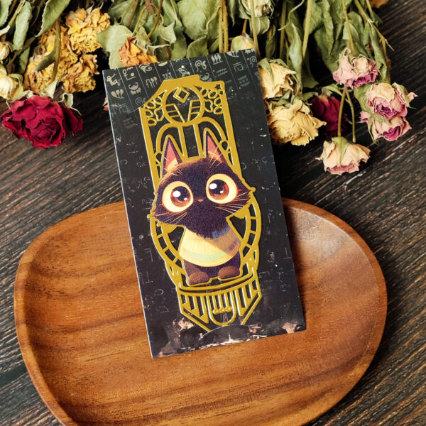 Vintage Metal Egyptian Cat Bookmark - Image 5