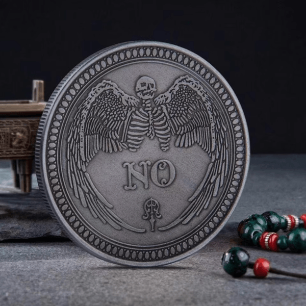 Mystical Yes/No Decision Coin with Intricate Designs - Image 5