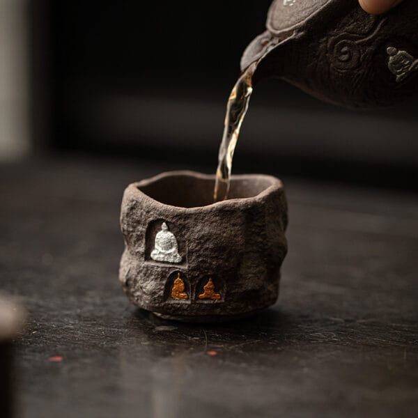 Dunhuang Wuxiang - Ancient Rock Mud Teacup - Image 4