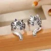 Chic Fox Ear Clip Earrings - Retro Cute Animal Design - Image 2