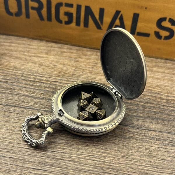 Dragon Pocket Watch Dice Box - Metal Polyhedral Dice - Image 7