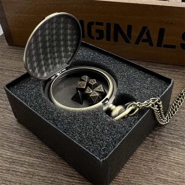 Dragon Pocket Watch Dice Box - Metal Polyhedral Dice - Image 6