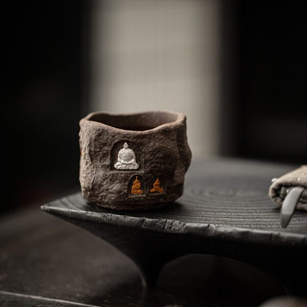 Dunhuang Wuxiang - Ancient Rock Mud Teacup - Image 3